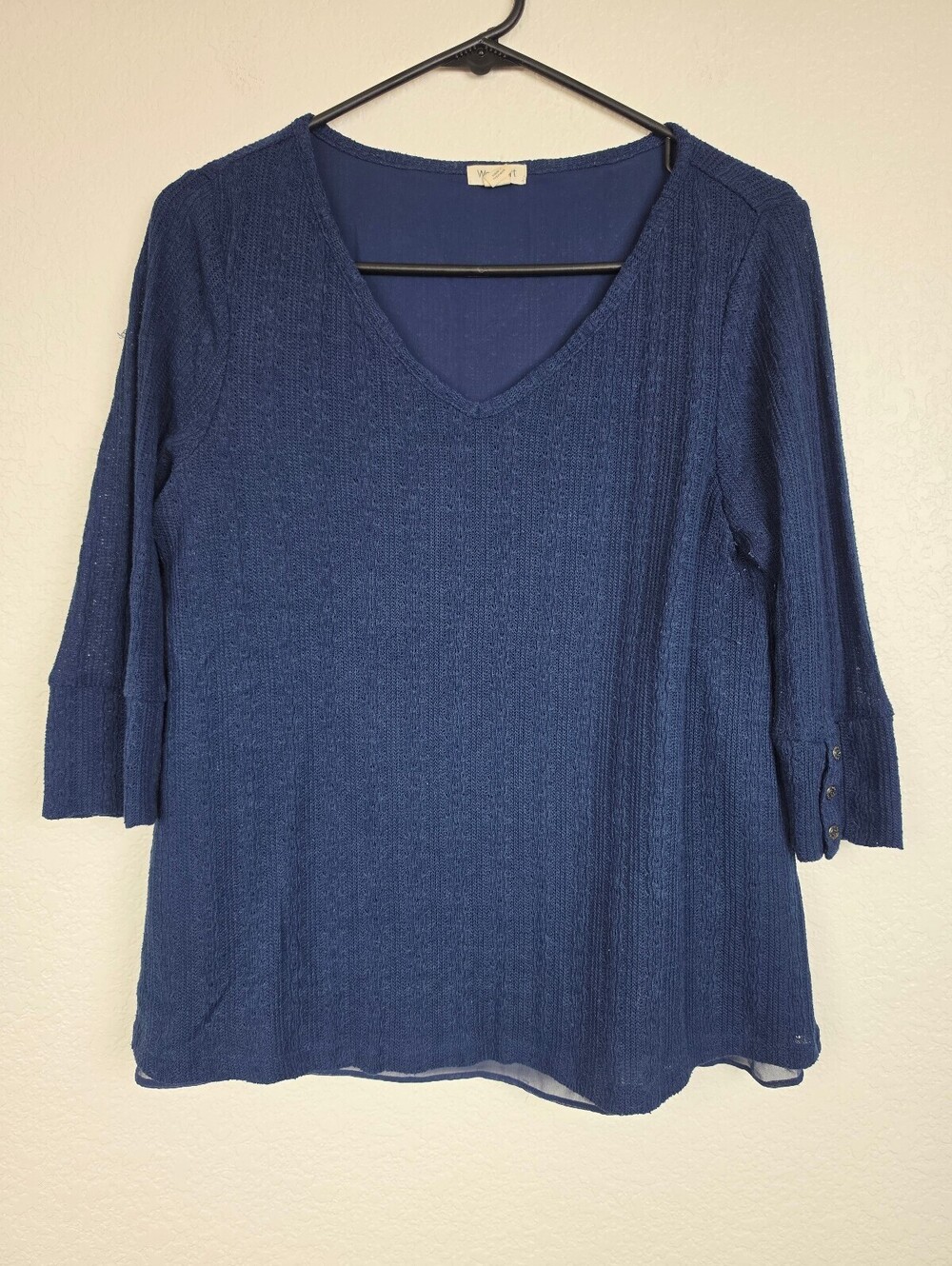 Westport Navy Blue Petite Medium Knit Top